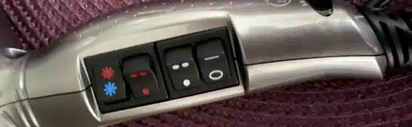 Babyliss-handtag Reglage på handtaget på BaByliss PRO Digital 6000E för värme och hastighet